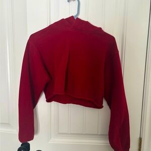 Red Tna cropped hoodie